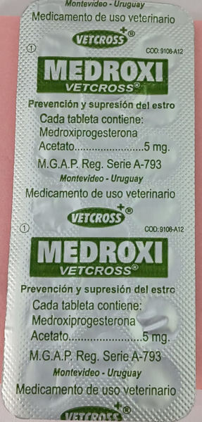 Imagen de MEDROXI VETCROSS 5MG 20 COMPRIMIDOS