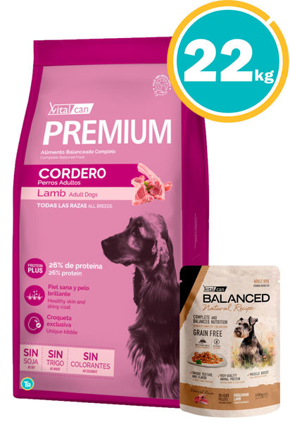 Imagen de VITALCAN PREMIUM Perro Cordero Adulto 22kg + Salsa Balanced