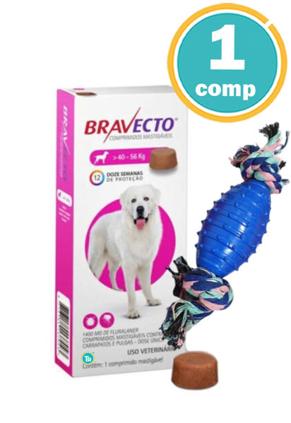 Imagen de ANTIPARASITARIO BRAVECTO Perro 1400 mg + 40KG + Juguete