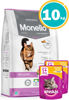 Imagen de MONELLO GATO CASTRADO 10KG (PAVO Y SALMON) + Salsas whiskas