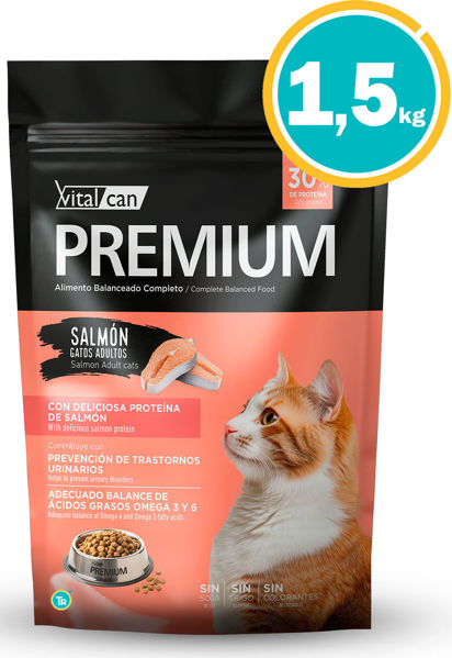 Imagen de Vitalcan PREMIUM gato adulto salmón 1kg