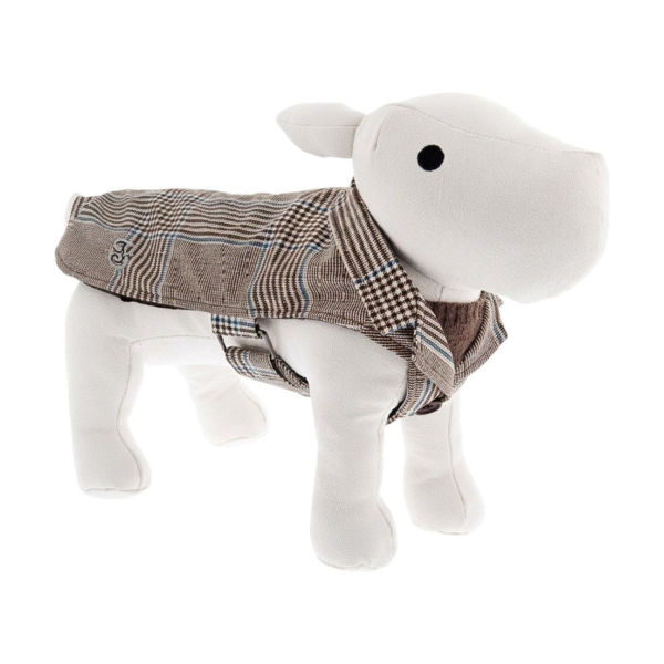 Imagen de Chaleco Impermeable para Perro Cuadrillé Beige 51cm - Ferribiella