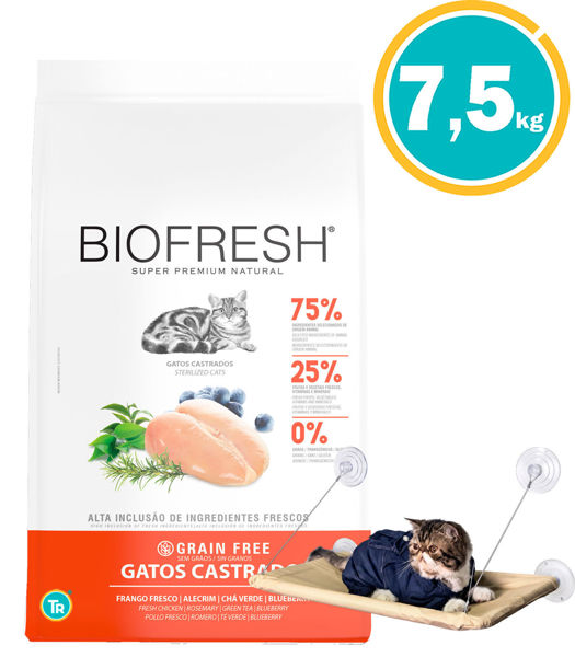 Imagen de BIOFRESH Alimento Gato Castrado 7,5Kg Pollo + Cama Aerea