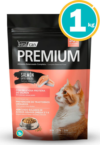 Imagen de Vitalcan PREMIUM gato adulto salmón 1kg