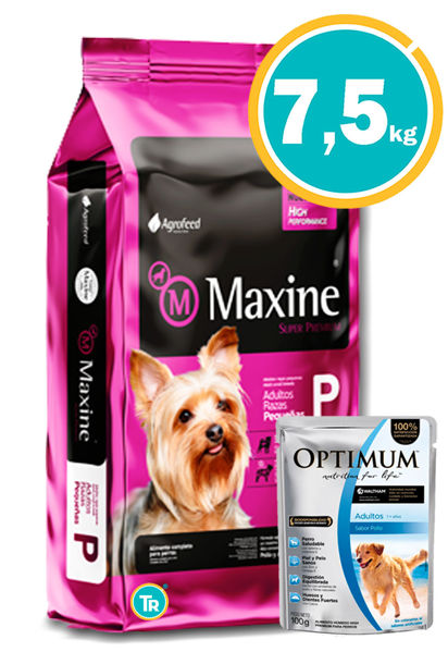 Imagen de MAXINE Perro Adulto Razas Pequeñas 7,5kg + patas de pollo